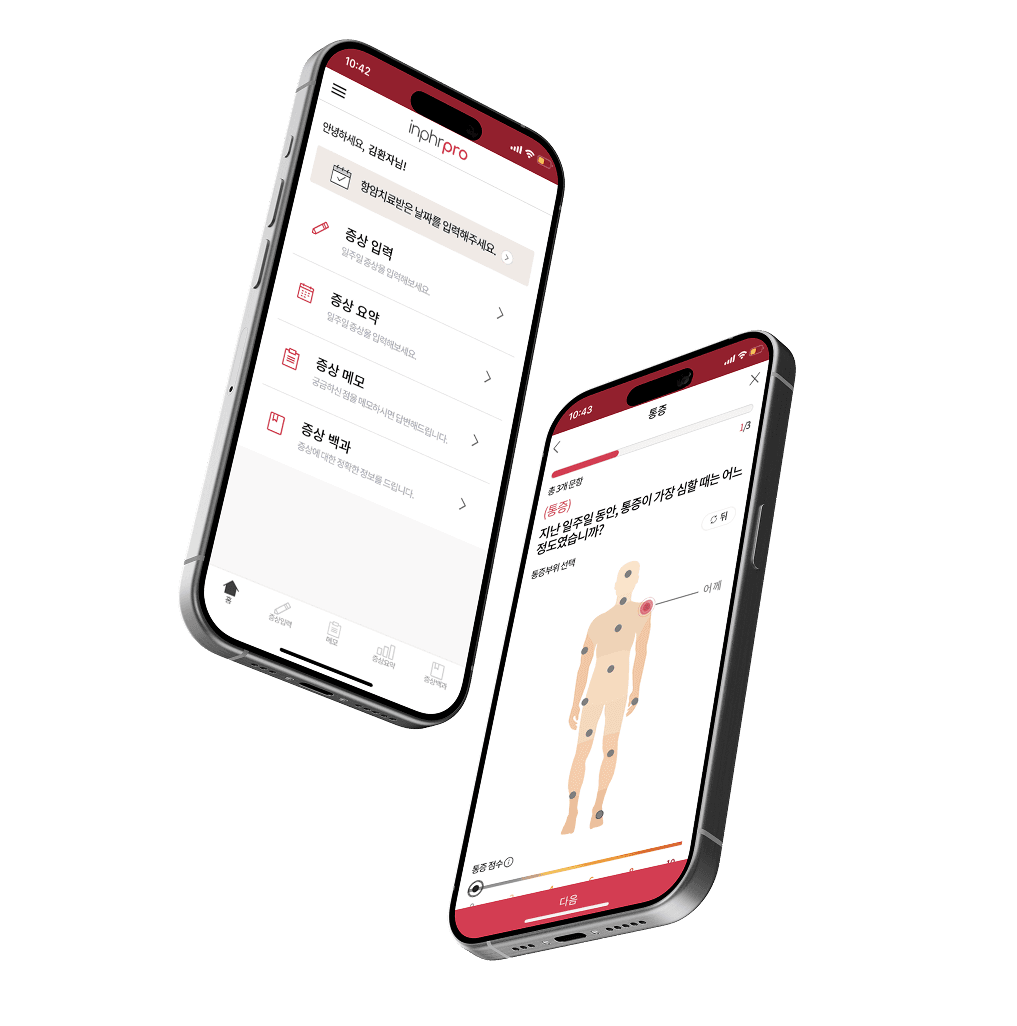 inPHR PRO - 암 환자를 위한 증상 중심 디지털 헬스케어
