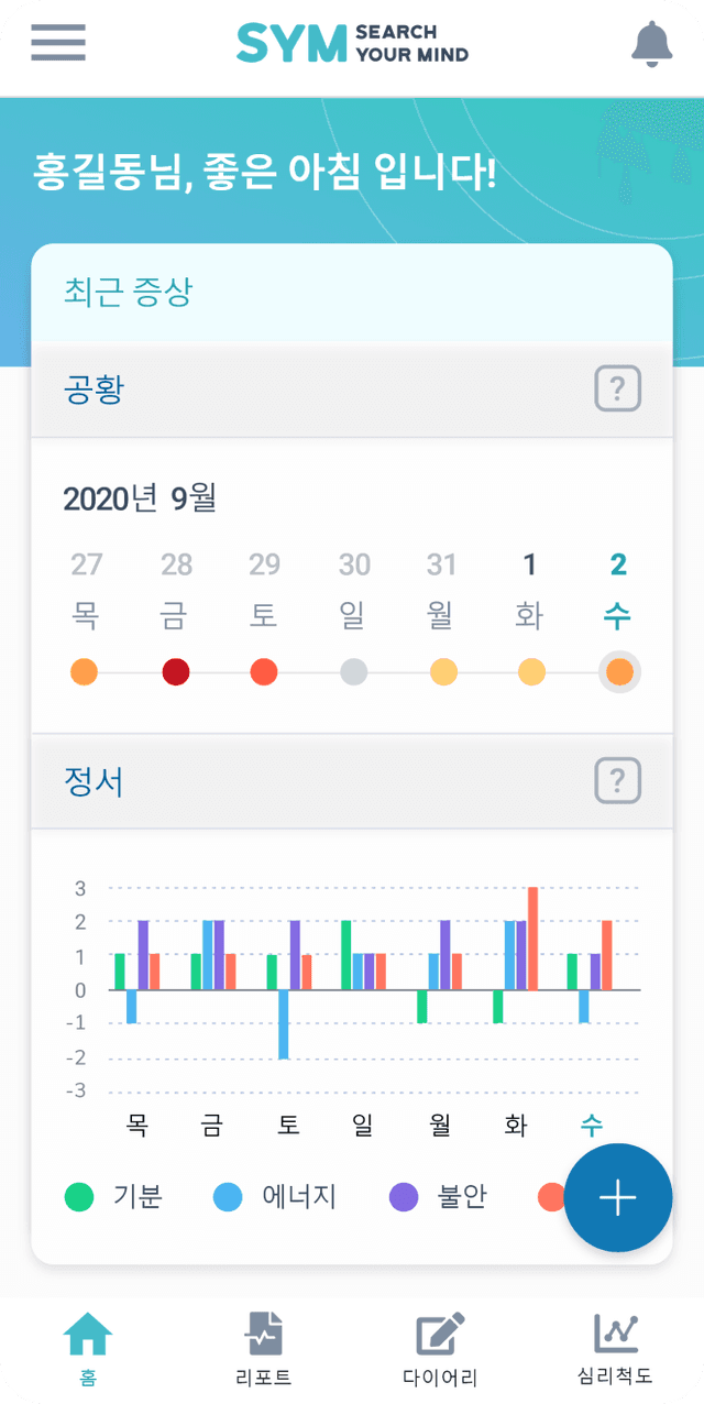 캘린더 및 그래프